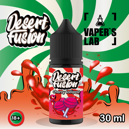 Фото жидкость для пода dessert fusion salt cherry lollipop 30 ml