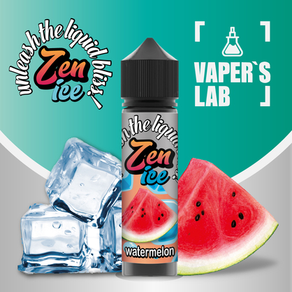 Фото жидкость для вейпа zen ice watermelon