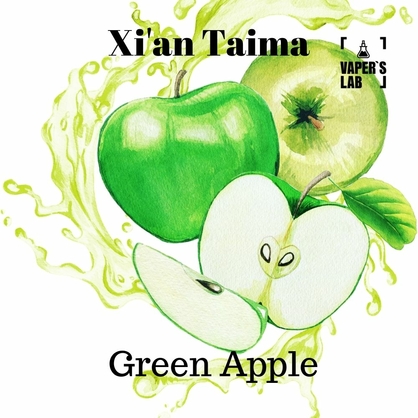 Фото, Видео, Ароматизаторы для солевого никотина   Xi'an Taima "Green Apple" (Зеленое яблоко) 