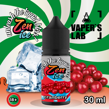 Фото сольова жижа для пода zen salt ice cranberry 30ml