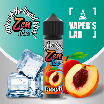 Фото жижи для вейпа zen ice peach