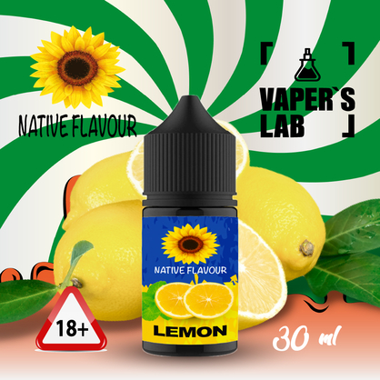 Фото солевая жидкость native flavour lemon 30 ml