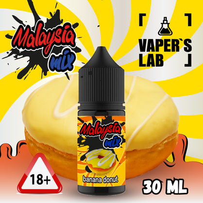 Фото солевая жидкость malaysian mix salt banana donut 30 ml