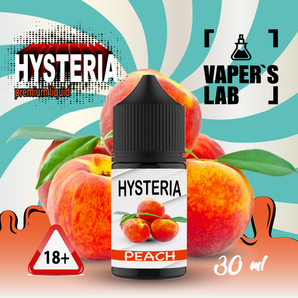 Фото, Видеообзор на жижку Salt Hysteria Salt Peach 30 ml