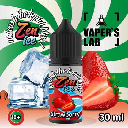 Фото сольова жижа top zen salt ice strawberry 30ml