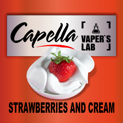 Фото на Ароматизатори Capella Strawberries and Cream Полуниця і крем