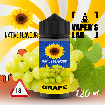 Фото купити жижу для вейпа native flavour grape 120 ml