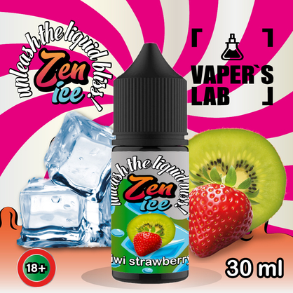 Фото жижа для пода zen salt ice kiwi strawberry 30ml