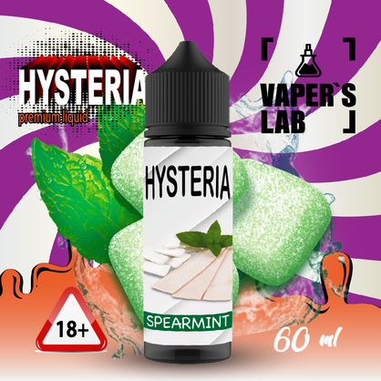 Фото жижа для вейпа без нікотину купити hysteria spearmint 30 ml