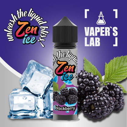 Фото рідини для електронних сигарет zen ice blackberry