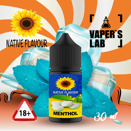 Фото солевая жидкость native flavour menthol 30 ml